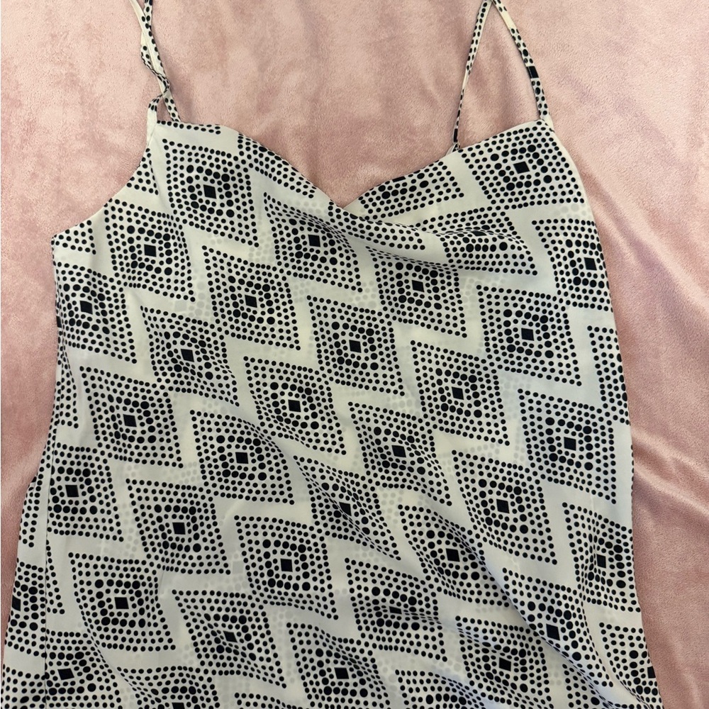 Banana Republic Black and White Geo Dot Print Cami